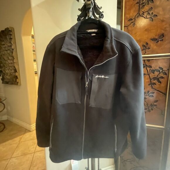 Eddie Bauer Black Lined Jacket! - Picture 1 of 13